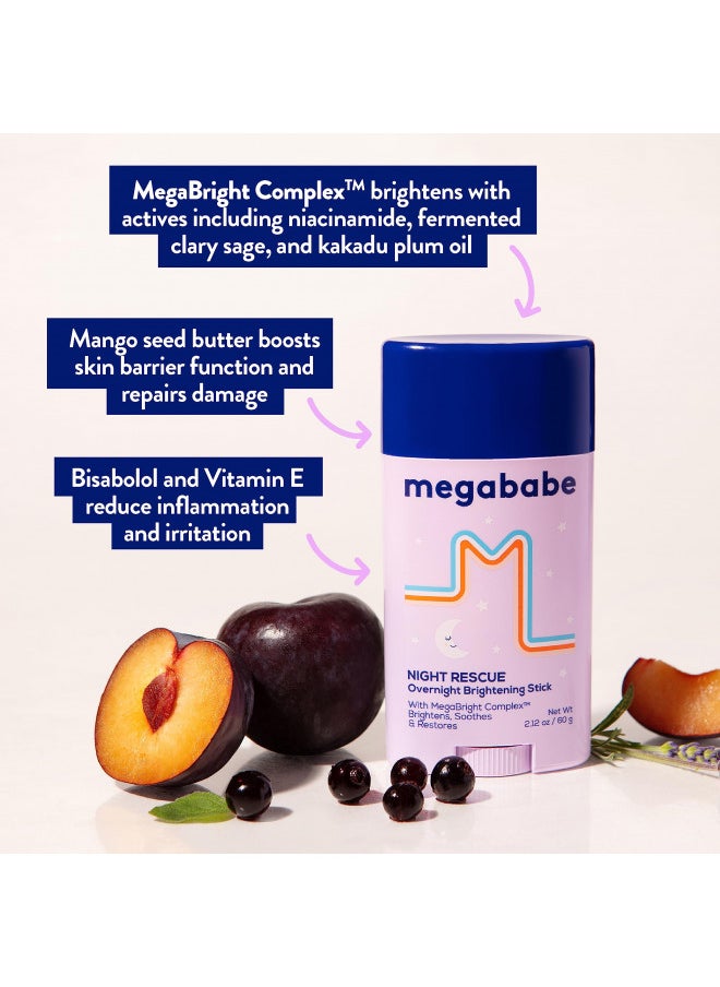 Megababe Night Rescue | Brightening & Soothing | 2.12 oz