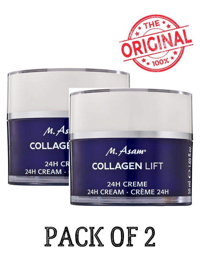 M asam COLLAGEN LIFT 24h Cream 50ml Face Cream For Women With Collagen Boost Day and Night Moisturizer Anti Aging Face Cream For Firmer Skin 2 pcs