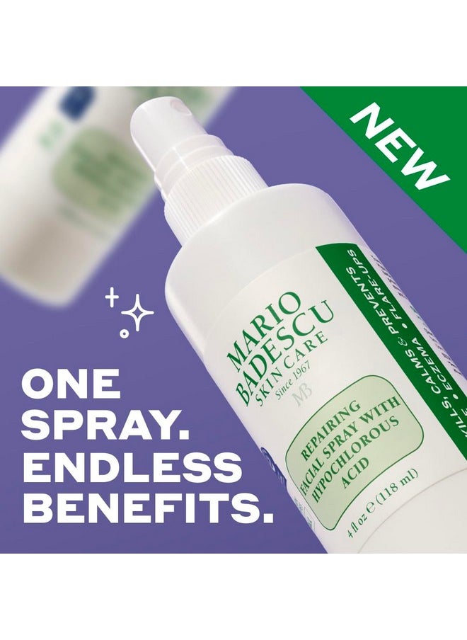 Repairing Hocl Facial Spray With Hypochlorous Acid - Soothes & Hydrates Angry, Irritated Skin, Reduce Redness & Flare-Ups - Ph Balancing, Non-Irritating Cleanser, Fragrance-Free, 4 Fl Oz