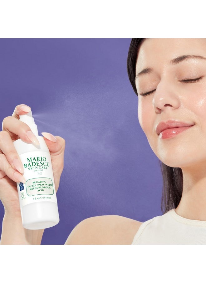Repairing Hocl Facial Spray With Hypochlorous Acid - Soothes & Hydrates Angry, Irritated Skin, Reduce Redness & Flare-Ups - Ph Balancing, Non-Irritating Cleanser, Fragrance-Free, 4 Fl Oz
