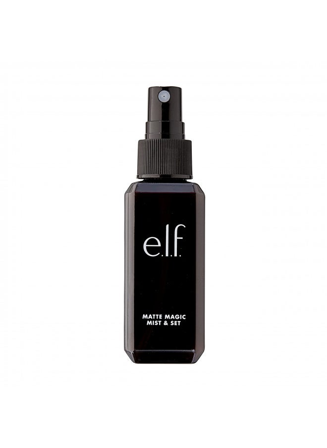 e.l.f, Matte Magic Mist & Set - Small, Lightweight, Long Lasting, Mattifying, Revitalizes, Controls Shine, Refreshes, Hydrates, All-Day Wear, 2.02 Fl Oz