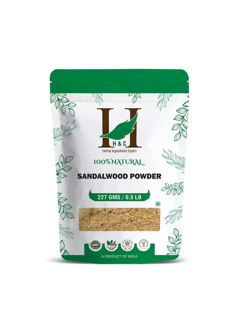 H&C Herbal Ingredients Expert Natural Sandalwood/Chandan Powder Pack - 227g For Face Pack