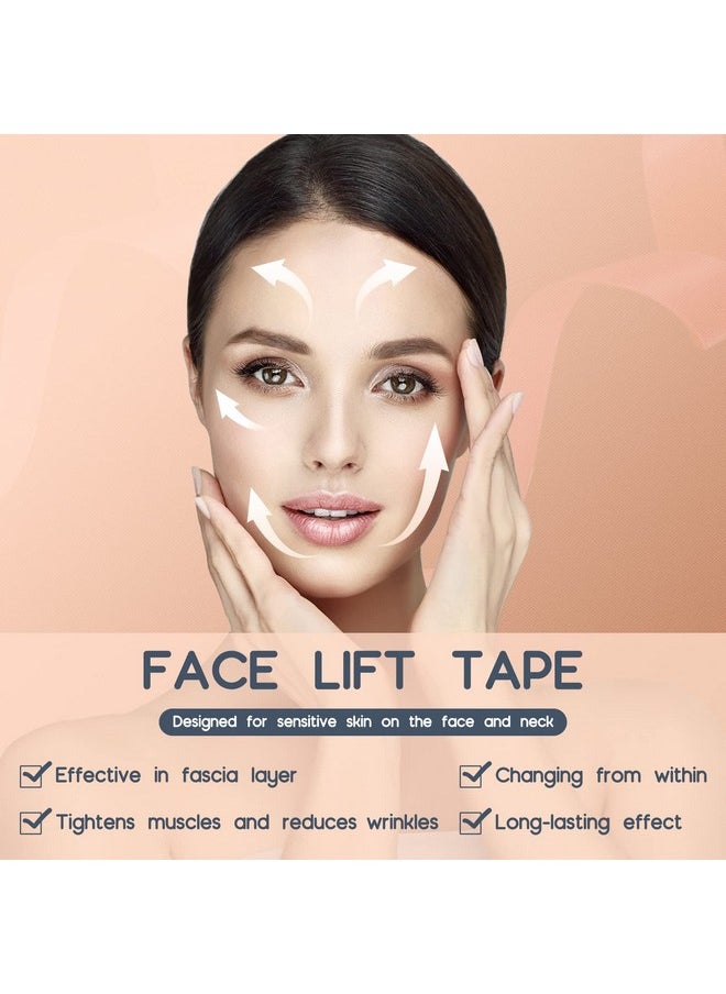 2 Rolls Facial Myofascial Lift Tape,Face Eye Neck Lift Tape, Unisex Anti-Wrinkle Patches Anti-Freeze Stickers For Firming And Tightening Skin