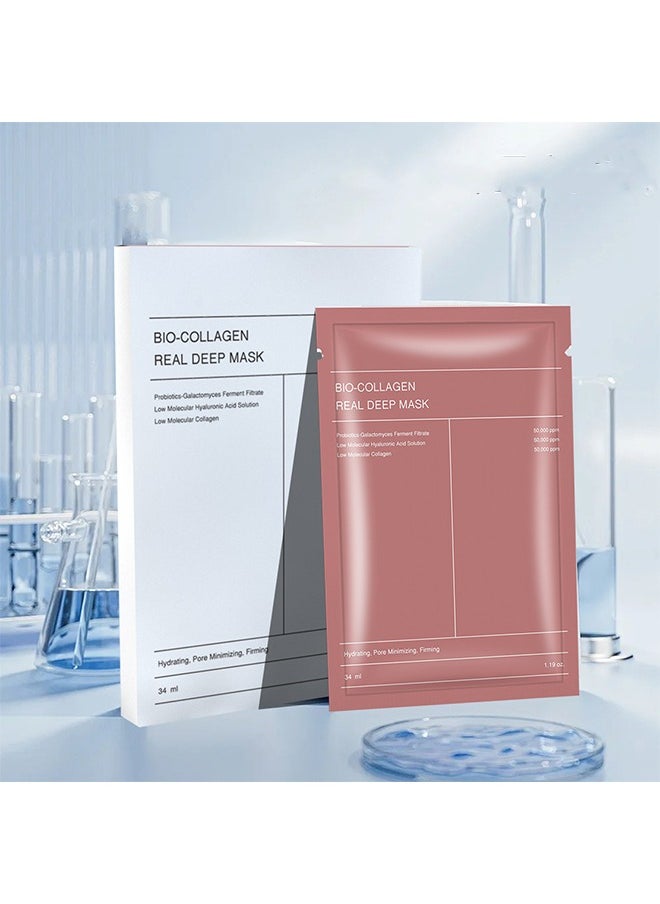 Bio-Collagen Real Deep Mask, Hydrating Overnight Mask, Pore Minimizing, Elasticity Improvement 4ea