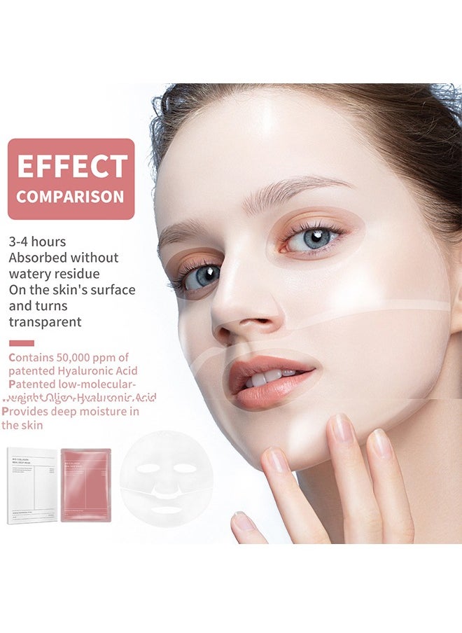 Bio-Collagen Real Deep Mask, Hydrating Overnight Mask, Pore Minimizing, Elasticity Improvement 4ea