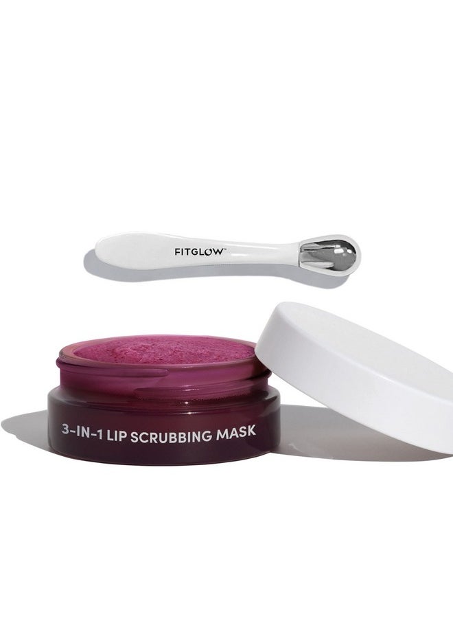 Beauty | 3-In-1 Lip Scrubbing Mask | Plant-Powered Natural Exfoliates, Treats & Nourishes Lips | Soft & Smooth Pout Moisturizer For Dry Cracked Chapped Lips | Lip Skincare | (0.5 Oz | 15 Ml)