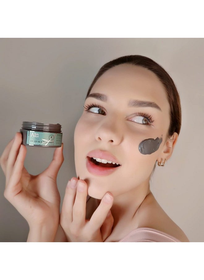 Dead Sea Mud Mask With Tea Tree Oil & Salicylic Acid, Charcoal, Blackhead Remover, Pore Cleanser, Great For Acne-Prone Oily Skin, Detox Acne Face Mask For Women And Men