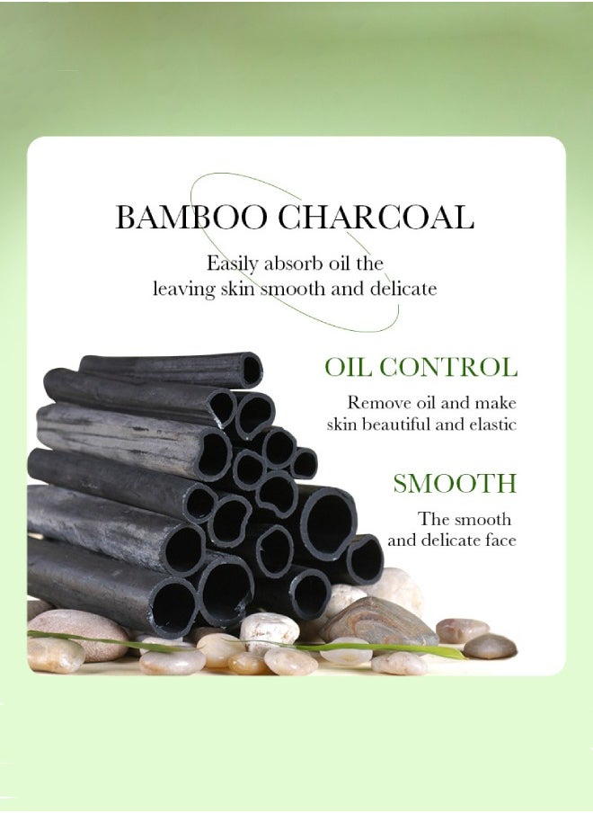 20Pcs Bamboo Charcoal Mask Whitening and Moisturizing Brightening Hydrating Mask Facial Cleansing Brightening Skin Tone