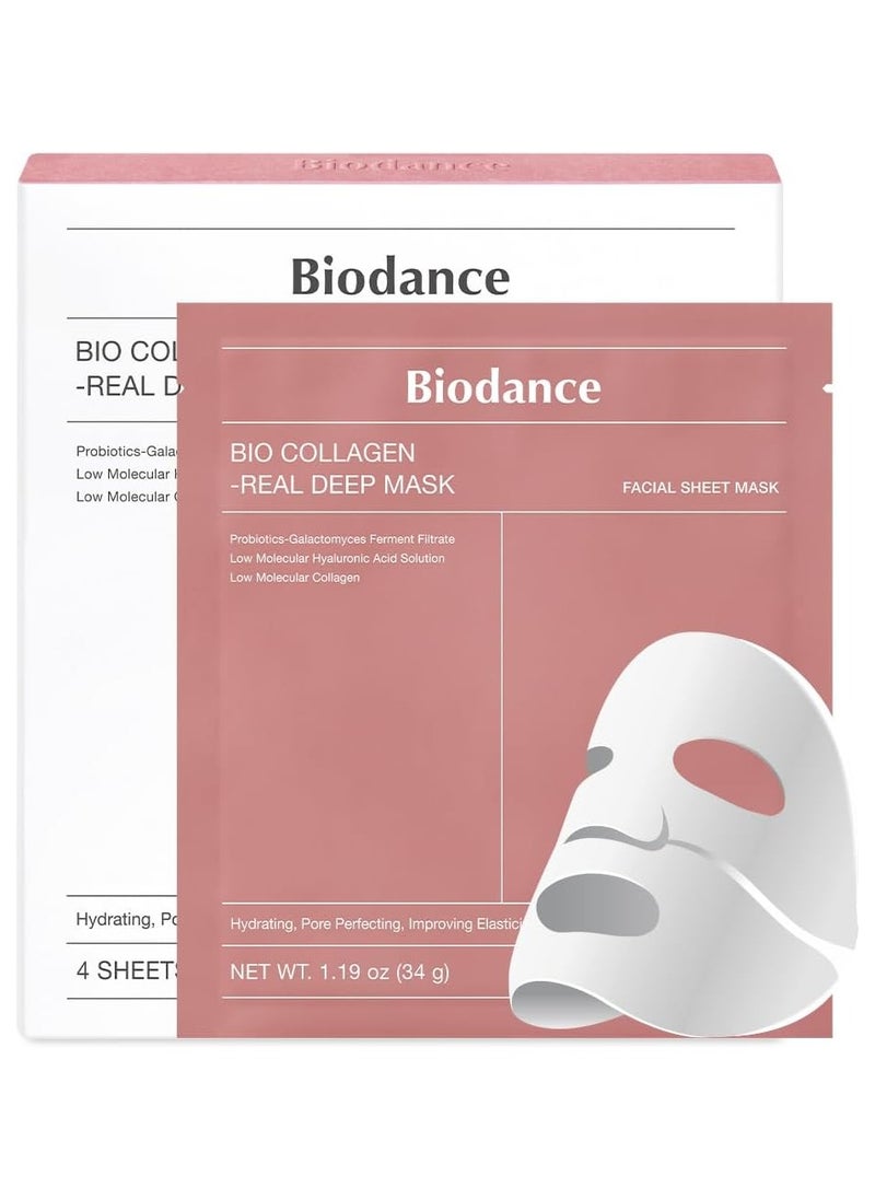 BIODANCE Bio-Collagen Real Deep Mask, Hydrating Overnight Mask, Pore Minimizing, Elasticity Improvement