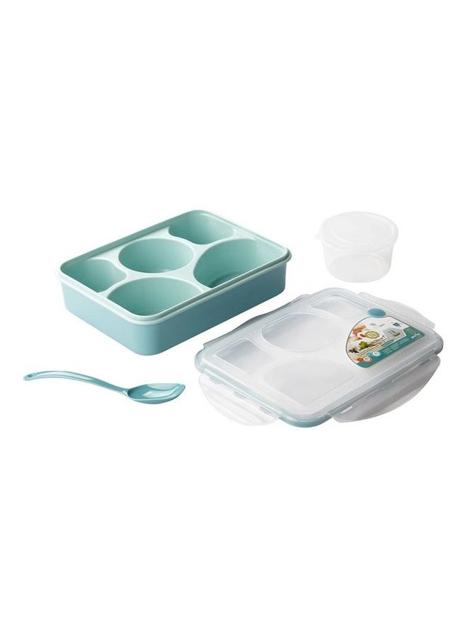 Durable Microwave Lunch Box Blue/Clear 26 x 20cm