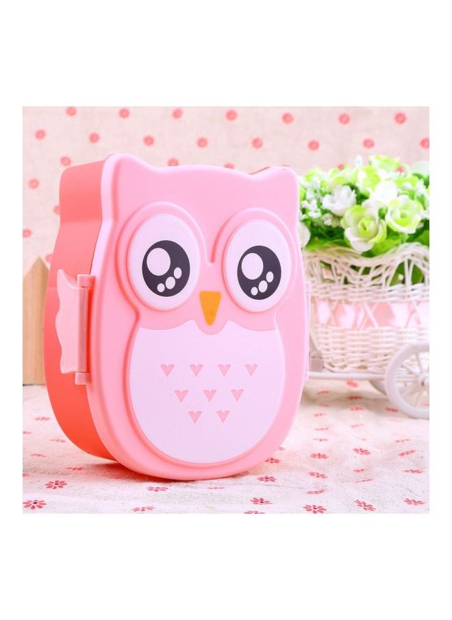 Owl Shaped Lunch Box Pink/Brown 17x13x7centimeter