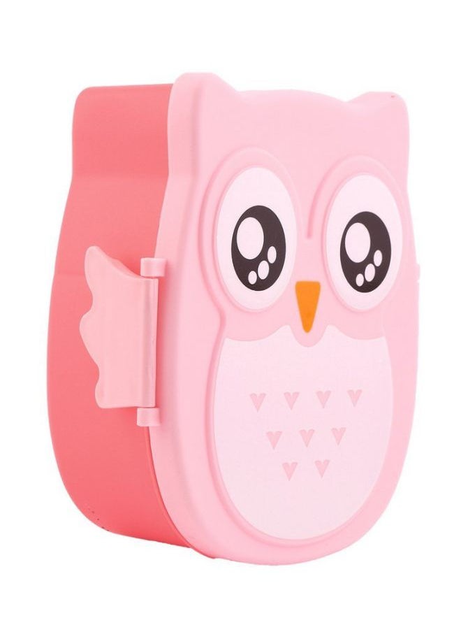 Owl Shaped Lunch Box Pink/Brown 17x13x7centimeter