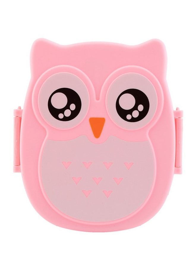 Owl Shaped Lunch Box Pink/Brown 17x13x7centimeter