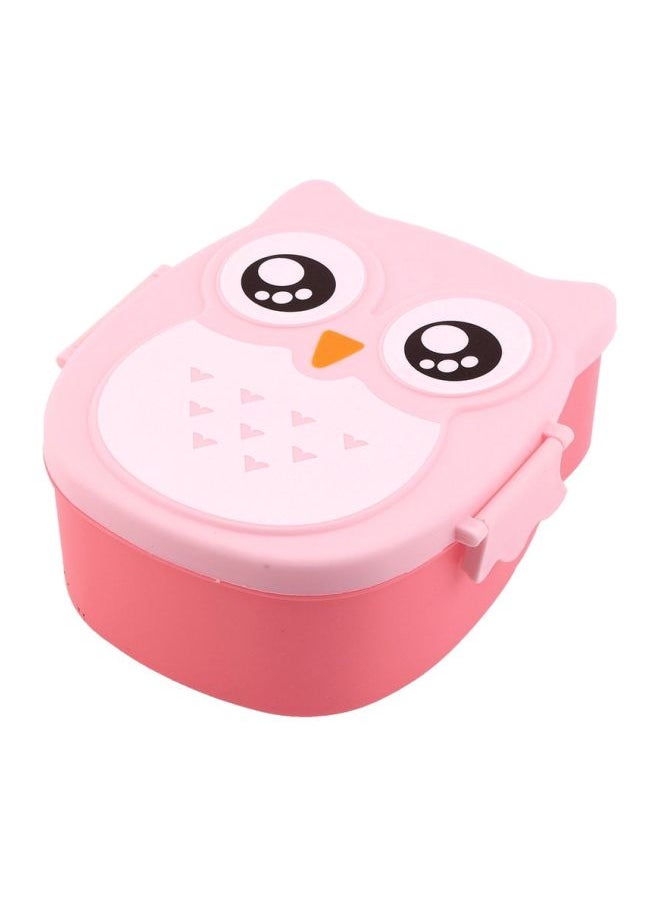 Owl Shaped Lunch Box Pink/Brown 17x13x7centimeter