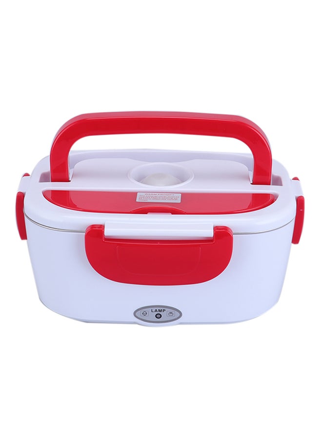 Portable Electric Heating Lunch Box Container Red/White 238 x 170 x 108mm