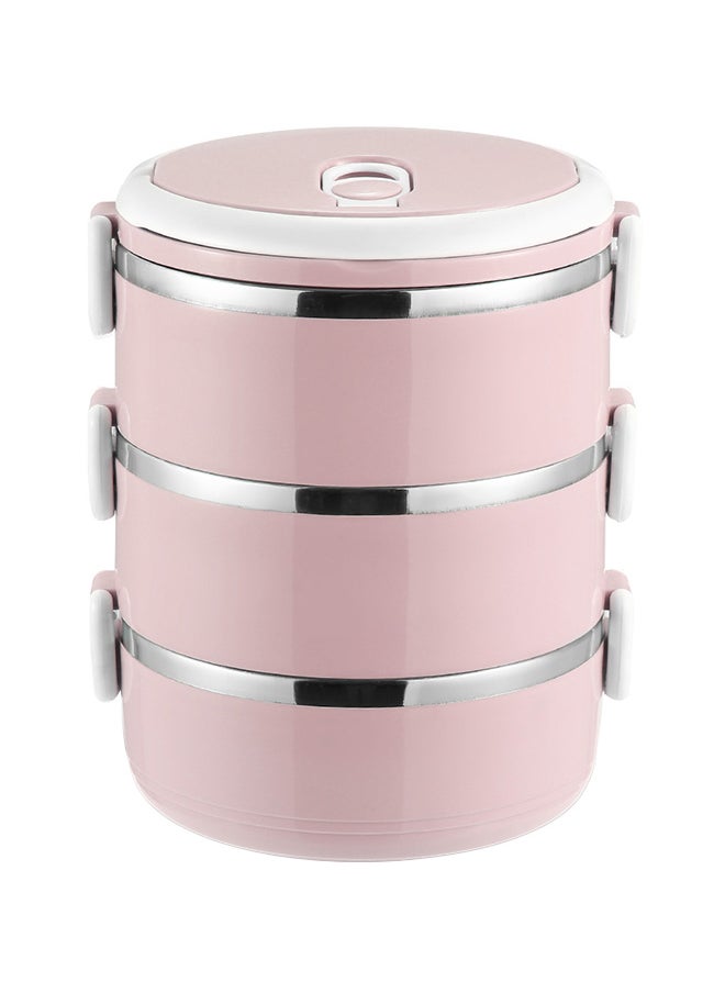 3-Layer Insulated Bento Lunch Box Pink