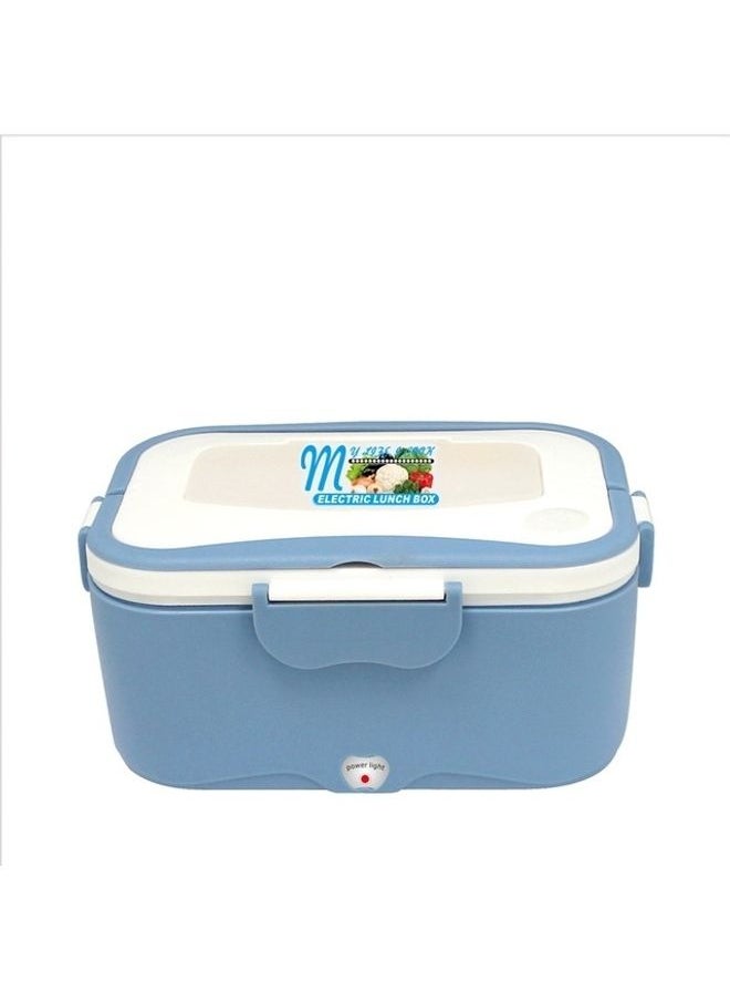 2-Piece Electric Heating Lunch Box Set Blue/White