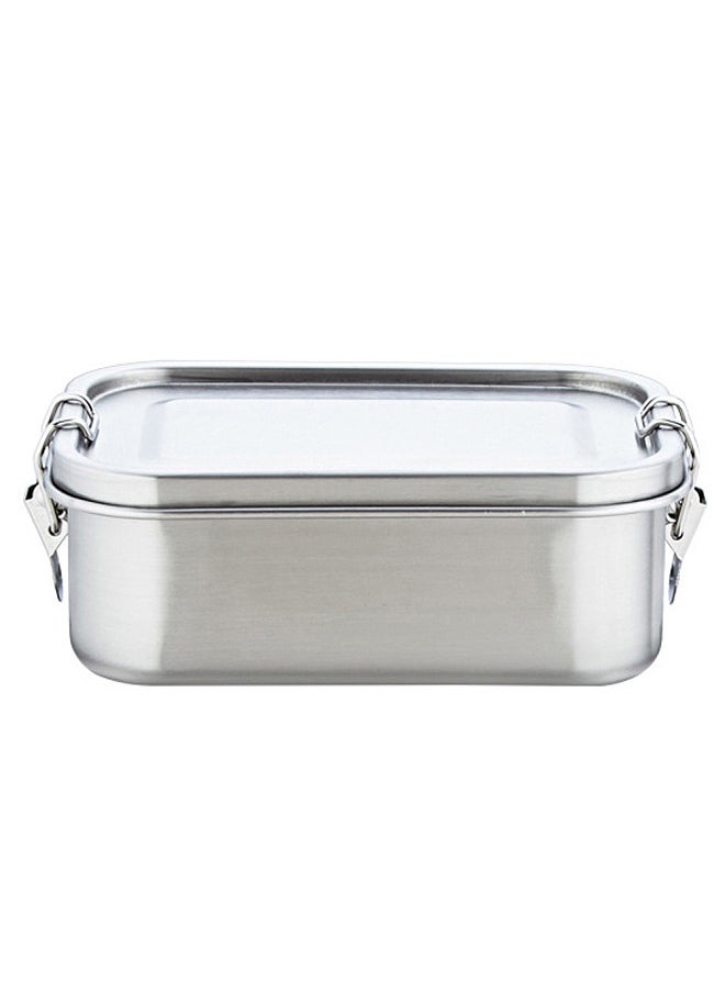 304 Stainless Steel Lunch Container, 2 Compartment Metal Lunch Container, Metal Bento Box for Kids and Adults, 800ML, Dishwasher Safe