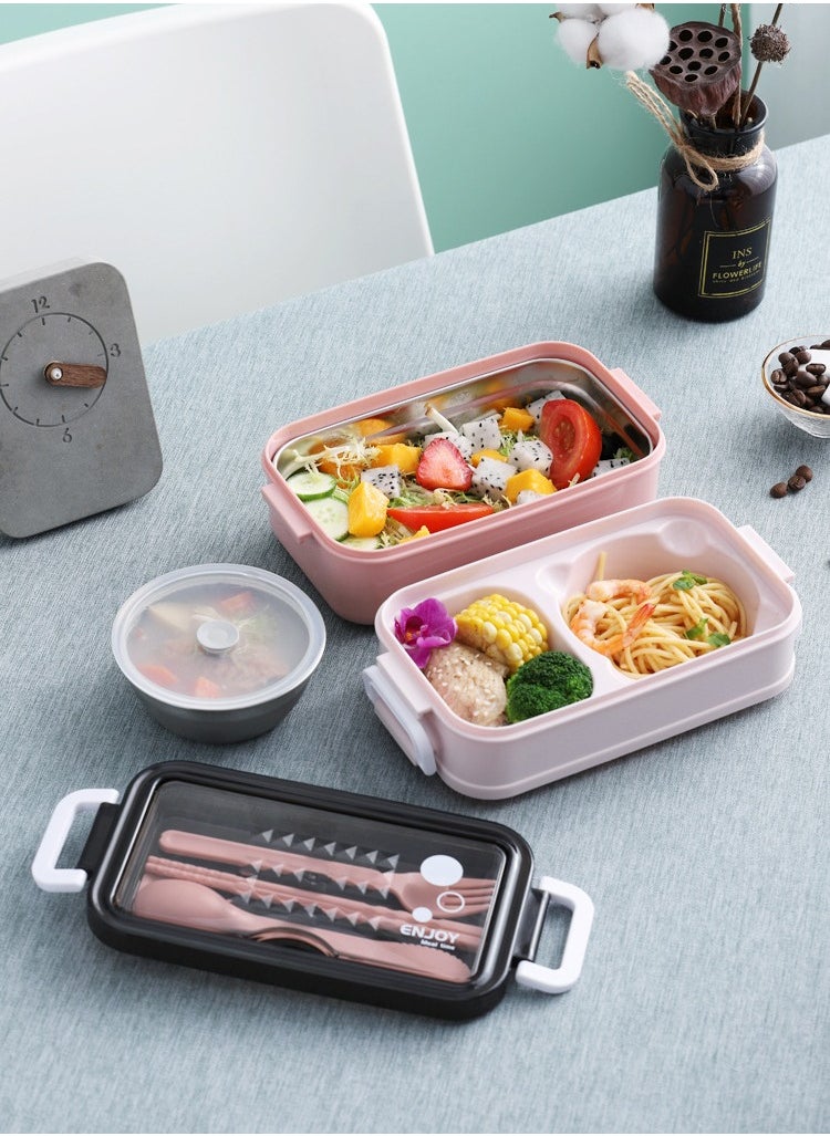 304 food grade double-layer stainless steel insulated lunch box