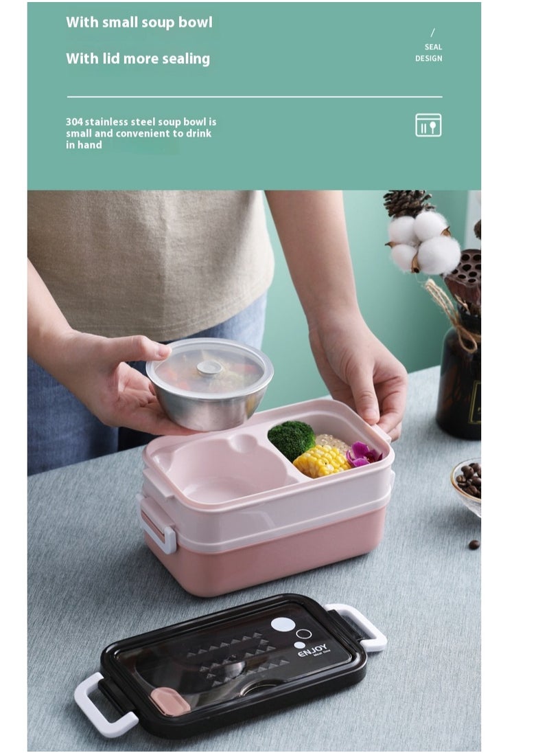 304 food grade double-layer stainless steel insulated lunch box