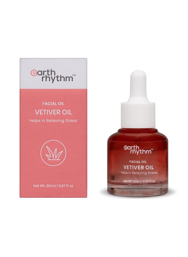 Vetiver Face Oil For Radiant Skin, Moisturizes, Clear And Tighten Pores, Calms Redness | Men & Women - 20Ml