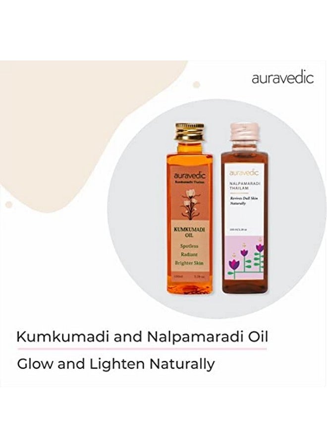 Kumkumadi Tailam For Face Kumkumadi Face Oil For Glowing Skin Nalpamaradi Thailam 100 Ml Pack Of 2 Face Serum Oil Nalpamaradi Oil Kumkumadi Oil Face Body Oil For Women Men