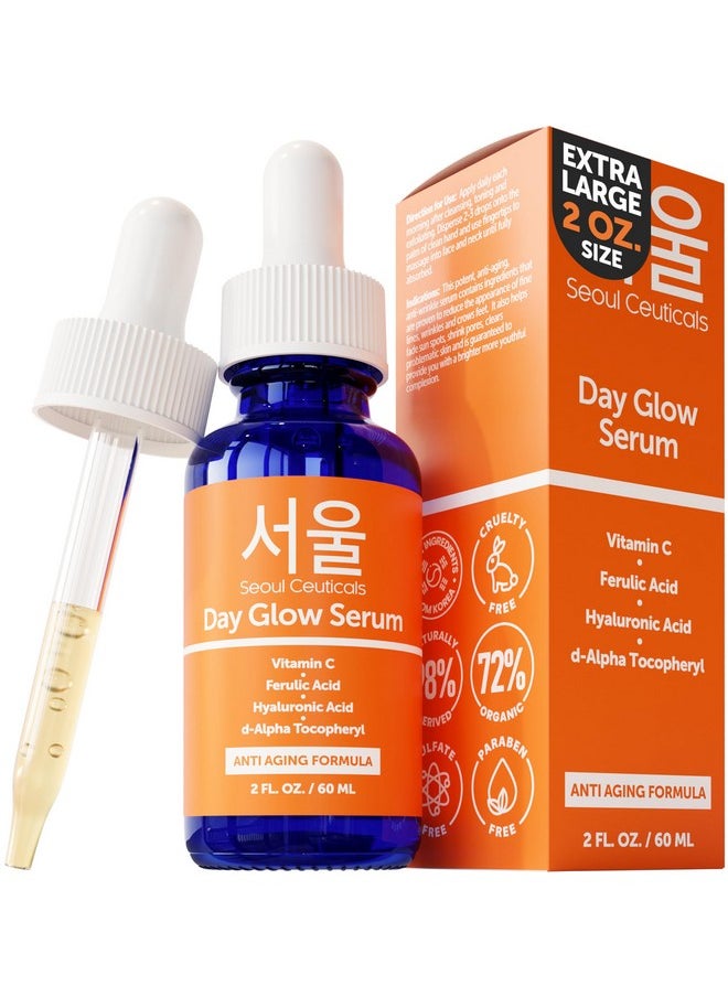 Large 2Oz Korean 20% Vitamin C Hyaluronic Acid Serum + Ce Ferulic Acid - Potent Anti Aging, Anti Wrinkle K Beauty