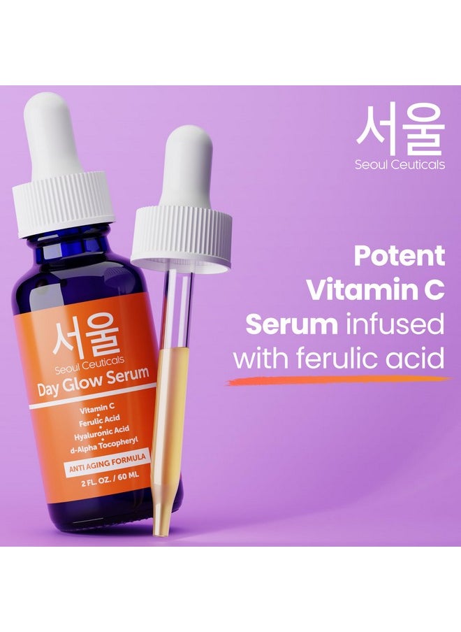 Large 2Oz Korean 20% Vitamin C Hyaluronic Acid Serum + Ce Ferulic Acid - Potent Anti Aging, Anti Wrinkle K Beauty