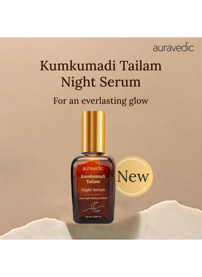 Kumkumadi Tailam Night Serum For Glowing Skin 50Ml Kumkumadi Oil Anti Aging Serum Face Serum For Glowing Skin Kumkumadi Night Serum For Face Overnight Radiance Boost