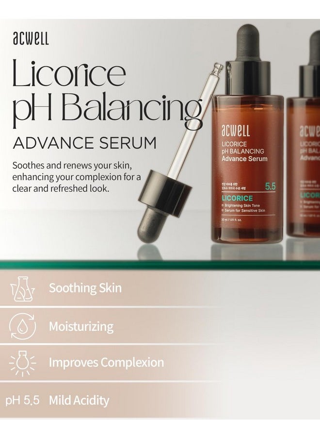 Licorice Ph Balancing Advanced Facial Serum Ampoule 1.01 Fl.Oz. - Radiance And Dark Spot Care Face Serum For Dull Skin, Reduces Acne And Blemishes, Minimizes Fine Lines, Healthy Glow Skin