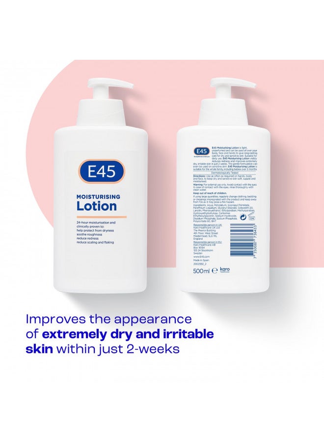 E45 Dermatological Moisturising Lotion, 500 Ml