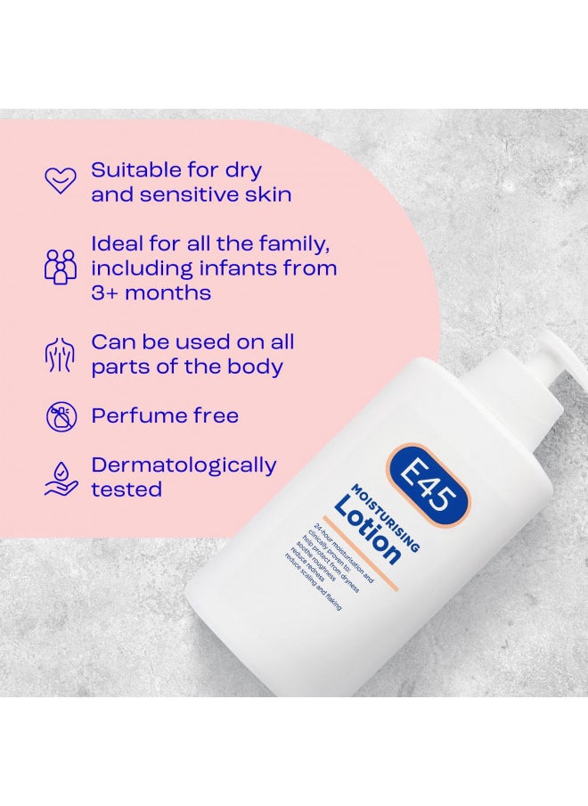 E45 Dermatological Moisturising Lotion, 500 Ml