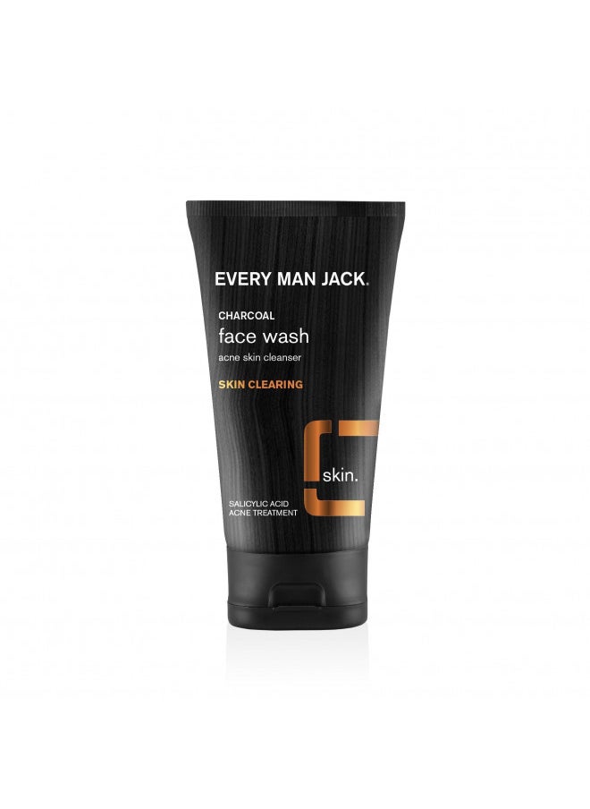 Every Man Jack Charcoal Face Wash, Skin Clearing, Fragrance Free, 5-ounce (Pack of 1), SG_B002ATDRAE_US