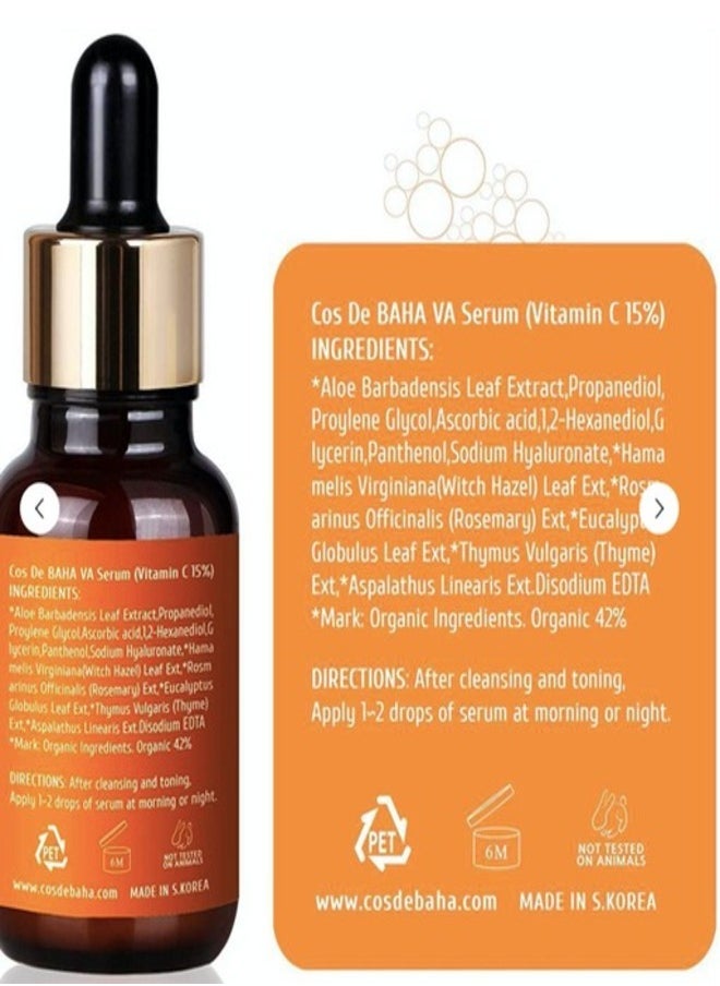 Cos De BAHA Vitamin C 15% Ascorbic Acid Serum, 30ml