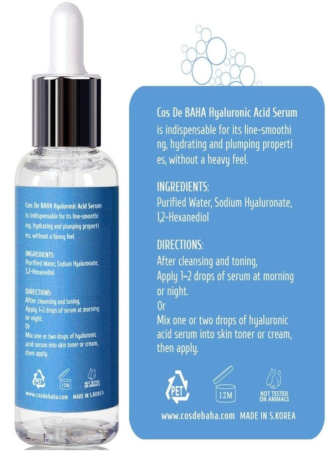 Cos De BAHA H, Hyaluronic Acid Serum, 2 fl oz (60 ml)