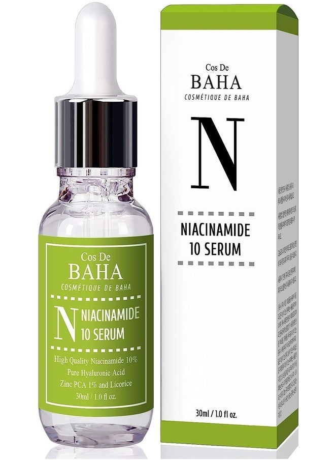 COS DE BAHA 10% Niacinamide + 1% Zinc Serum Pores + Uneven Skin Korean Skin Care 30ml