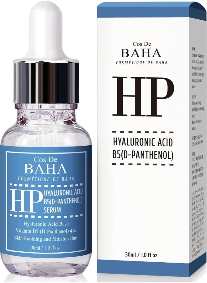 Cos De BAHA Vitamin B5 4% + Hyaluronic Acid Serum 30ml - Hydrating Face + Anti Wrinkle, D-Panthenol