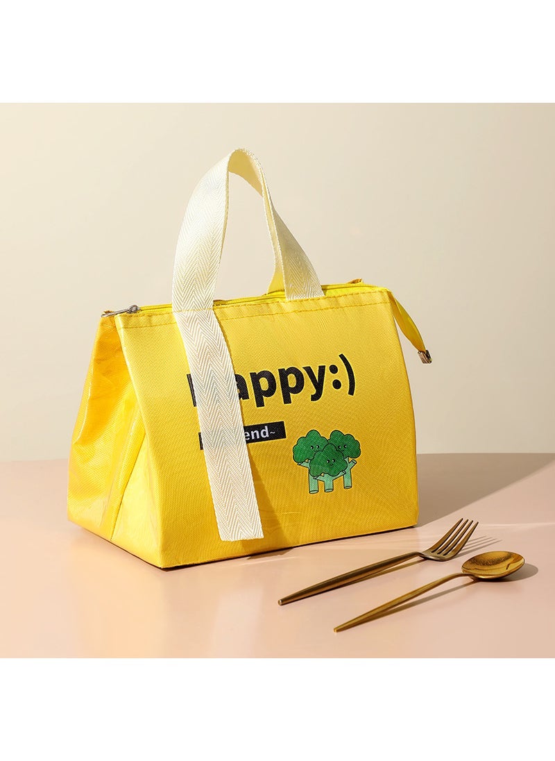 Insulated Lunch Bag Thickened Foil Yellow cartoon (waterproof)