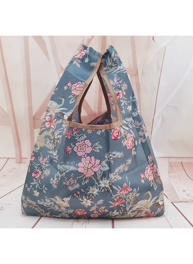 Foldable Lunch Bag for Office Workers Bird chrysanthemum