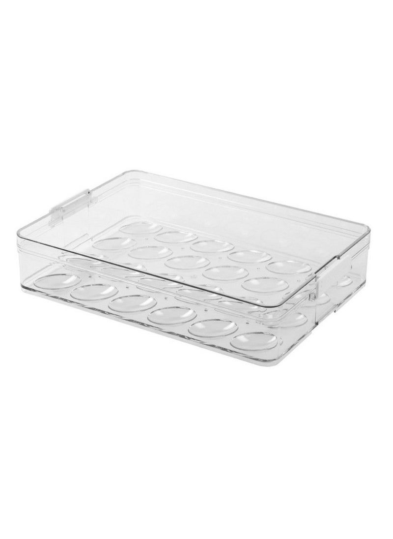 Stackable Egg Holder with Lid 32.7 x 22.2 x 6.5 cm