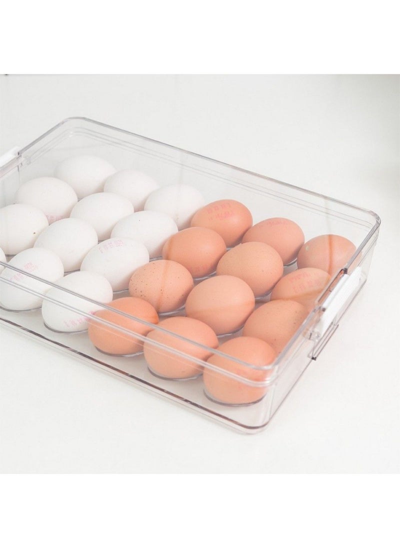 Stackable Egg Holder with Lid 32.7 x 22.2 x 6.5 cm