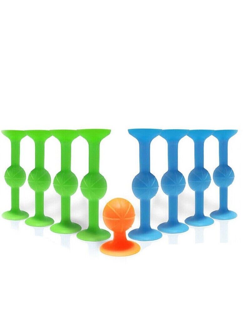 9X Pop Sucker Darts Throwing Family Interactive Toy Trickshot Stick Table Game, 3 Inch Darts in Blue, Green, Orange