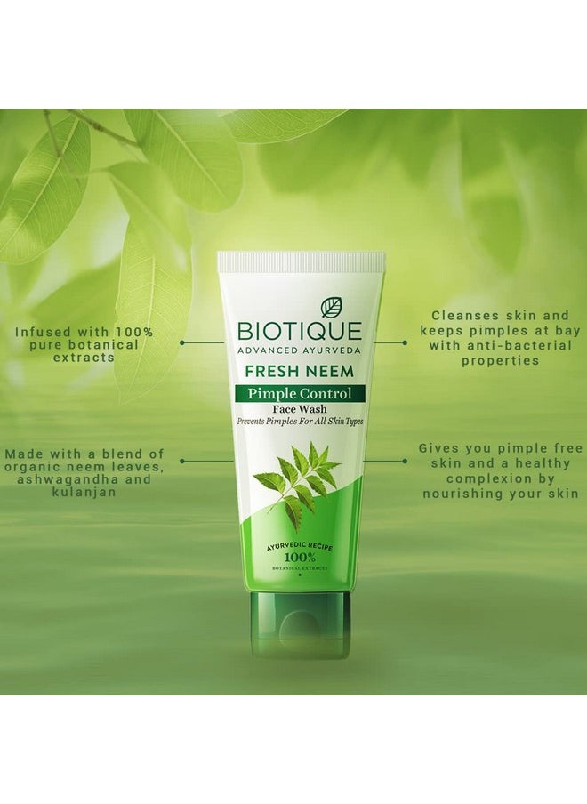 Advanced Ayurveda Bio Neem Purifying Face Wash For All Skin Types 150Ml I 5.07 Fl. Oz.