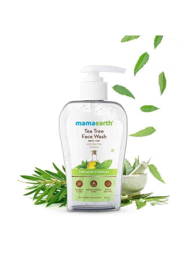 Tea Tree Face Wash With Neem For Acne & Pimples - 250Ml