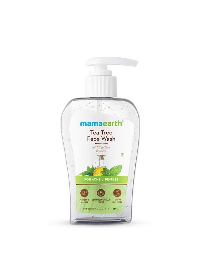 Tea Tree Face Wash With Neem For Acne & Pimples - 250Ml