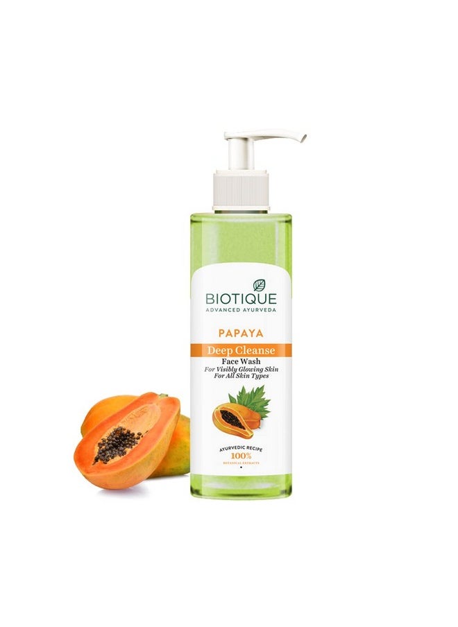 Papaya Deep Cleanse Face Wash | Gentle Exfoliation | Visibly Glowing Skin | 100% Botanical Extracts| Suitable For All Skin Types | 200Ml