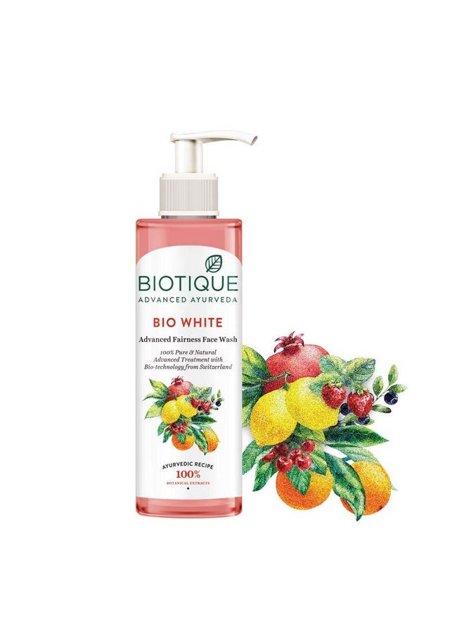 Fruit Brightening Face Wash| Ayurvedic And Organically Pure| Advanced Swiss Technology |100% Botanical Extracts| Suitable For All Skin Types | 200Ml