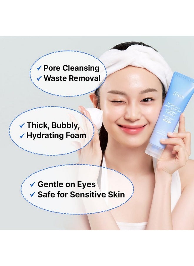 Make P:Rem Safe Me. Amino Refresh Cleansing Foam, Instant Deep Pore Cleansing, Gentle Exfoliation With Bha & Lha, Korean Skin Care, 150Ml, 5.07 Fl.Oz.