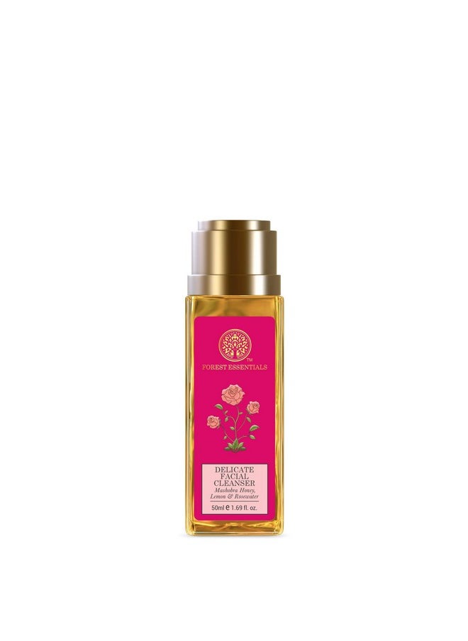 Delicate Facial Cleanser With Vitamin C | Mashobra Honey, Lemon & Rosewater | Ayurvedic Purifying Face Wash | For Normal To Dry Skin | Sulphate Free | Paraben Free