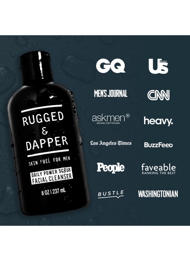 RUGGED & DAPPER - Premium Face Wash -2-in-1 Exfoliating Facial Wash and Foaming Face Cleanser for Men with Oily, Sensitive or Combination skin made with Natural and Organic Ingredients